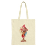 Ice Cream Sundae Tote Bag, Dessert Lover Gift, Foodie Shopping Bag, Cute Graphic Tote, Novelty Bag, Colorful Fun Design, Gift For Her - Tawshia